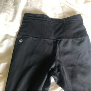 Lululemon mesh back full length leggings black 4